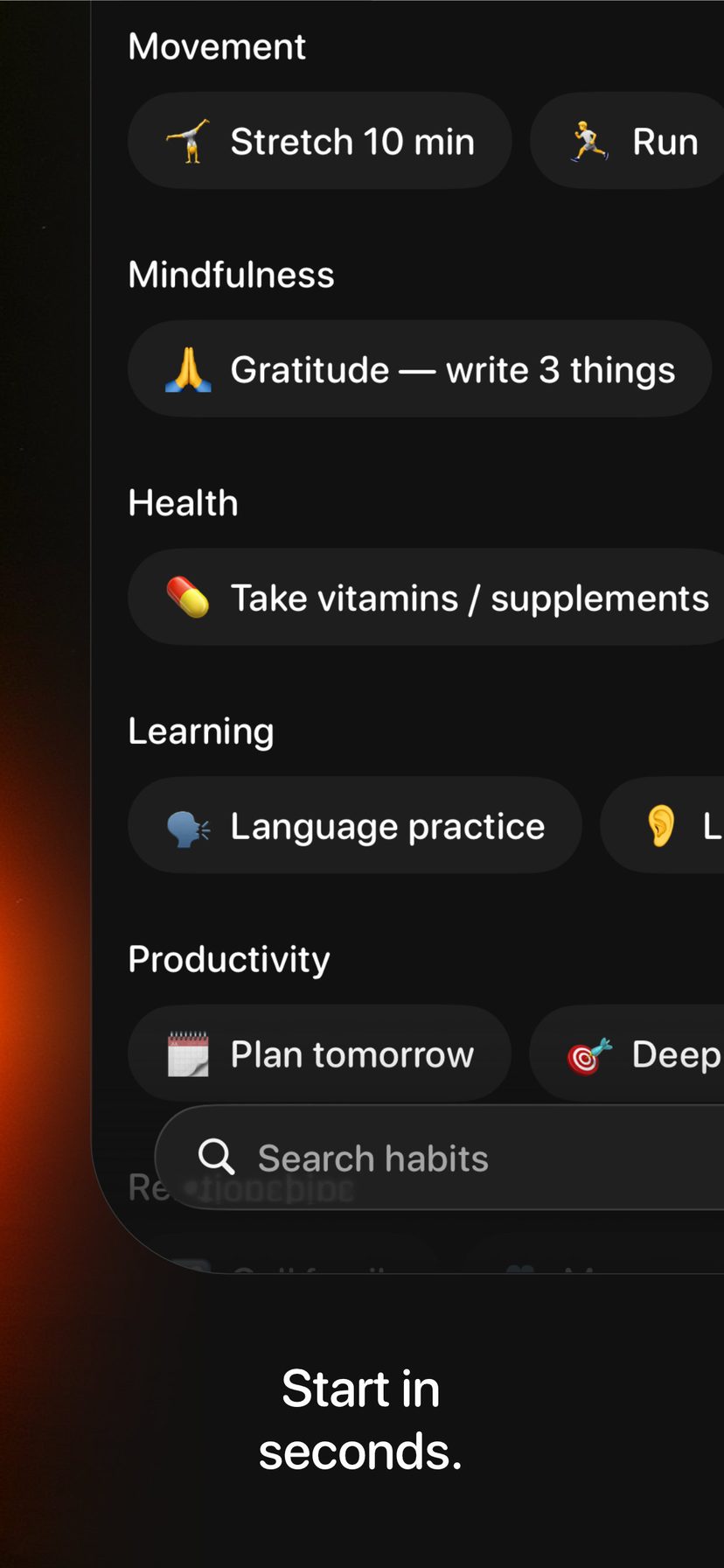 HabitWizz habit quiz and recommendations.