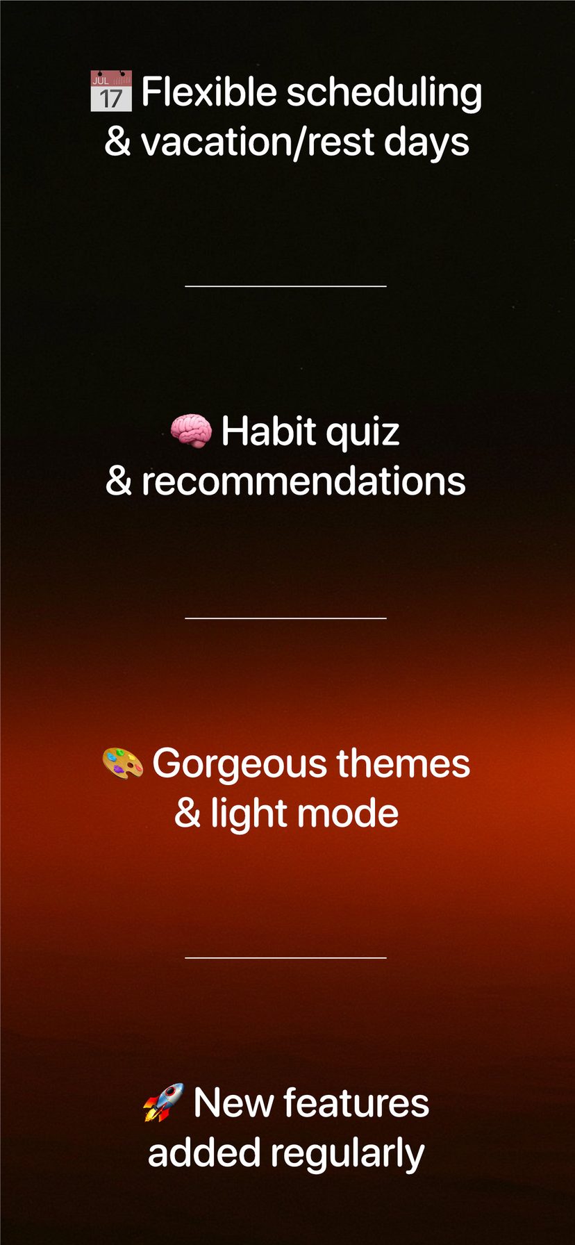 HabitWizz extras — themes, quizzes, and new features.